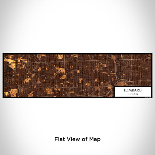 Flat View of Map Custom Lombard Illinois Map Enamel Mug in Ember