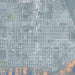 Lompoc California Map Print in Afternoon Style Zoomed In Close Up Showing Details