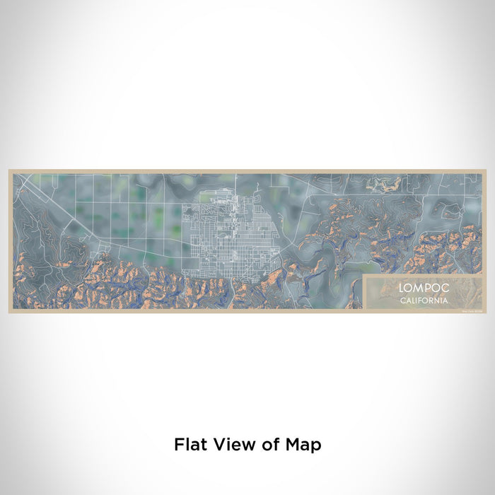 Flat View of Map Custom Lompoc California Map Enamel Mug in Afternoon