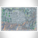 Lompoc California Map Print Landscape Orientation in Afternoon Style With Shaded Background