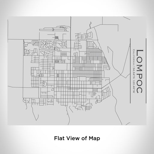 Rendered View of Lompoc California Map Engraving on 20oz Stainless Steel Insulated Bottle with Bamboo Top
