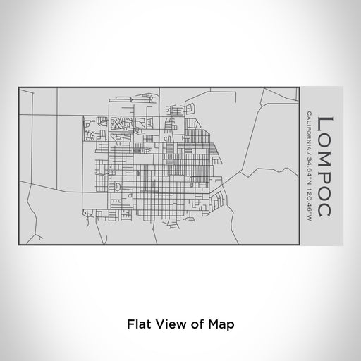 Rendered View of Lompoc California Map Engraving on 17oz Stainless Steel Insulated Cola Bottle