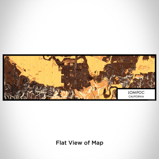 Flat View of Map Custom Lompoc California Map Enamel Mug in Ember