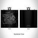 Rendered View of Lompoc California Map Engraving on 6oz Stainless Steel Flask in Black