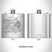 Rendered View of Lompoc California Map Engraving on 6oz Stainless Steel Flask