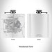Rendered View of Lompoc California Map Engraving on 6oz Stainless Steel Flask in White