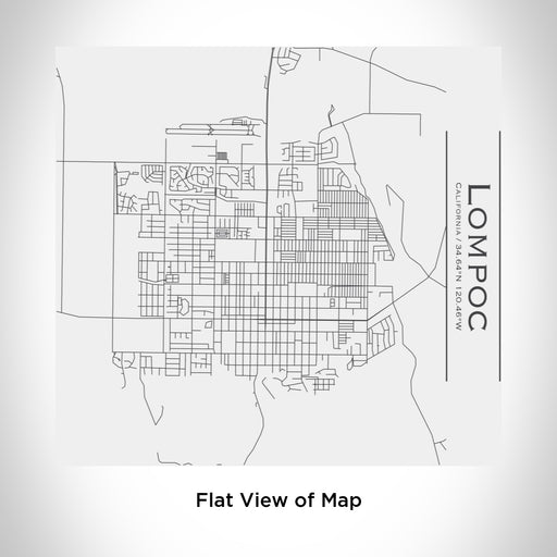 Rendered View of Lompoc California Map Engraving on 17oz Stainless Steel Insulated Tumbler in White