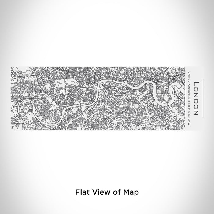 Rendered View of London United Kingdom Map Engraving on 10oz Stainless Steel Insulated Cup with Sliding Lid in White