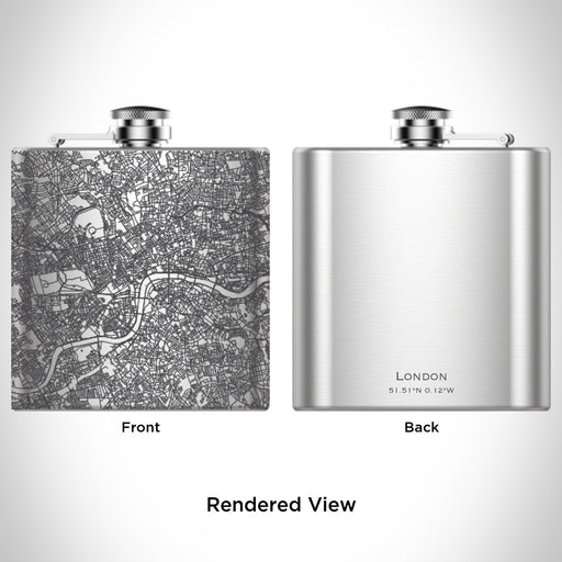Rendered View of London United Kingdom Map Engraving on undefined