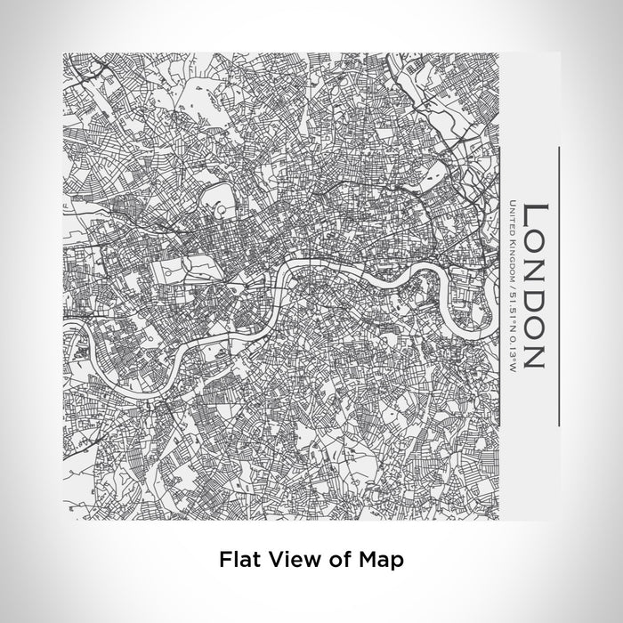 Rendered View of London United Kingdom Map Engraving on 17oz Stainless Steel Insulated Tumbler in White