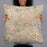 Person holding 22x22 Custom London United Kingdom Map Throw Pillow in Woodblock
