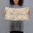 Person holding 20x12 Custom London United Kingdom Map Throw Pillow in Woodblock