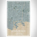 Long Beach California Map Print Portrait Orientation in Afternoon Style With Shaded Background