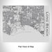 Rendered View of Long Beach California Map Engraving on 20oz Stainless Steel Insulated Bottle with Bamboo Top