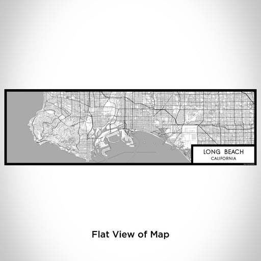 Flat View of Map Custom Long Beach California Map Enamel Mug in Classic