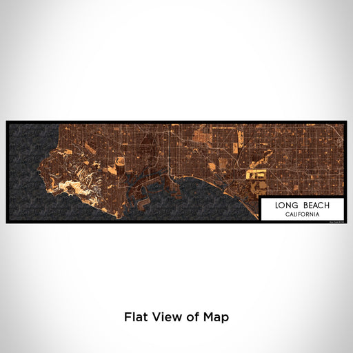 Flat View of Map Custom Long Beach California Map Enamel Mug in Ember