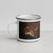 Left View Custom Long Beach California Map Enamel Mug in Ember