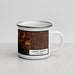 Right View Custom Long Beach California Map Enamel Mug in Ember