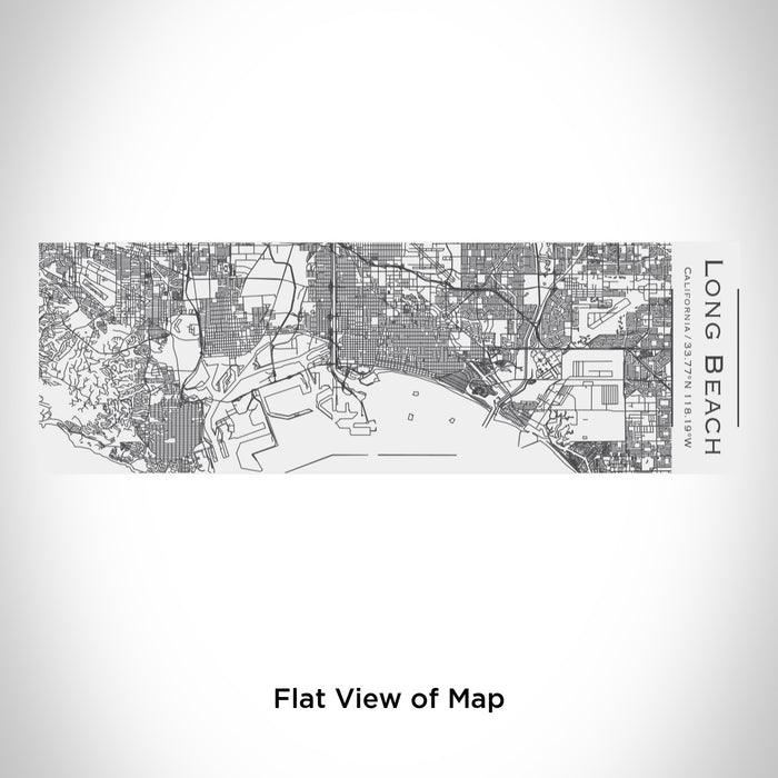 Rendered View of Long Beach California Map Engraving on 10oz Stainless Steel Insulated Cup with Sliding Lid in White