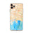Custom Long Beach California Map Phone Case in Watercolor