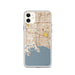 Custom Long Beach California Map Phone Case in Woodblock