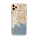 Custom Long Beach California Map Phone Case in Woodblock