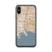 Custom Long Beach California Map Phone Case in Woodblock
