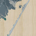 Long Beach Island New Jersey Map Print in Afternoon Style Zoomed In Close Up Showing Details