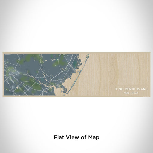 Flat View of Map Custom Long Beach Island New Jersey Map Enamel Mug in Afternoon