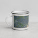 Left View Custom Long Beach Island New Jersey Map Enamel Mug in Afternoon