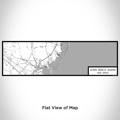 Flat View of Map Custom Long Beach Island New Jersey Map Enamel Mug in Classic