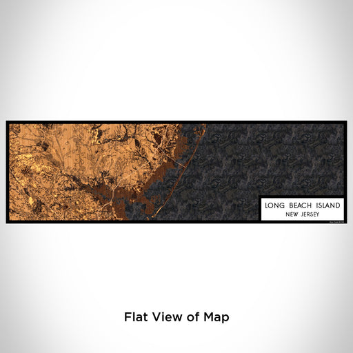 Flat View of Map Custom Long Beach Island New Jersey Map Enamel Mug in Ember