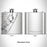 Rendered View of Long Beach Island New Jersey Map Engraving on 6oz Stainless Steel Flask