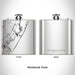 Rendered View of Long Beach Island New Jersey Map Engraving on 6oz Stainless Steel Flask