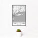 12x18 Long Island New York Map Print Portrait Orientation in Classic Style With Small Cactus Plant in White Planter