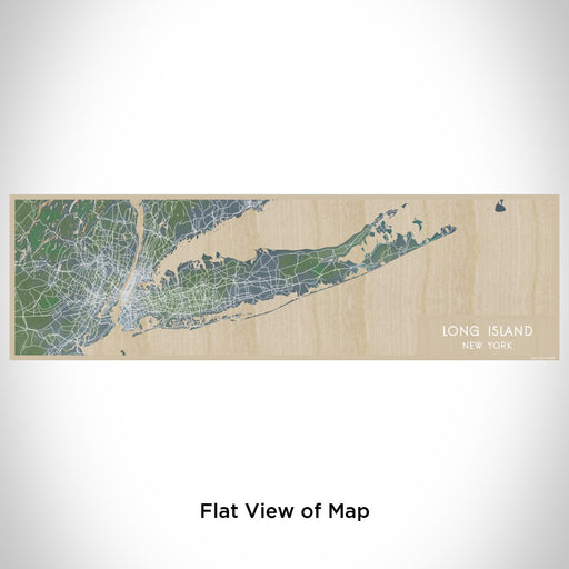 Flat View of Map Custom Long Island New York Map Enamel Mug in Afternoon