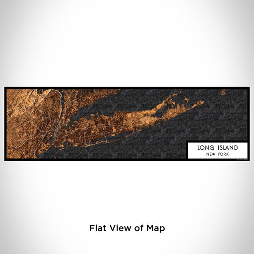 Flat View of Map Custom Long Island New York Map Enamel Mug in Ember