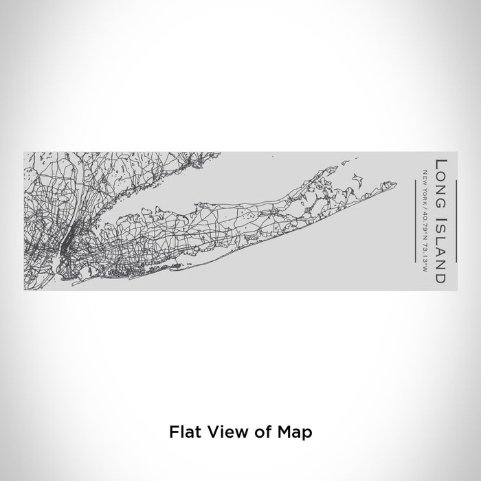 Rendered View of Long Island New York Map Engraving on 10oz Stainless Steel Insulated Cup with Sipping Lid