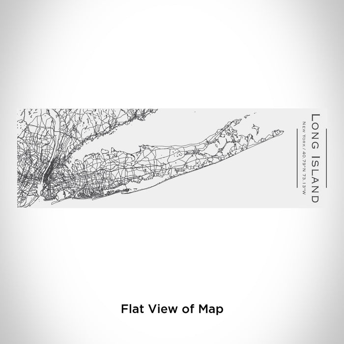 Rendered View of Long Island New York Map Engraving on 10oz Stainless Steel Insulated Cup with Sliding Lid in White