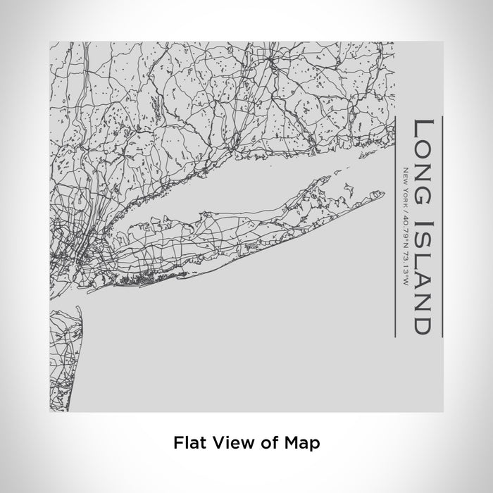 Rendered View of Long Island New York Map Engraving on 17oz Stainless Steel Insulated Tumbler