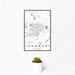 12x18 Longmont Colorado Map Print Portrait Orientation in Classic Style With Small Cactus Plant in White Planter