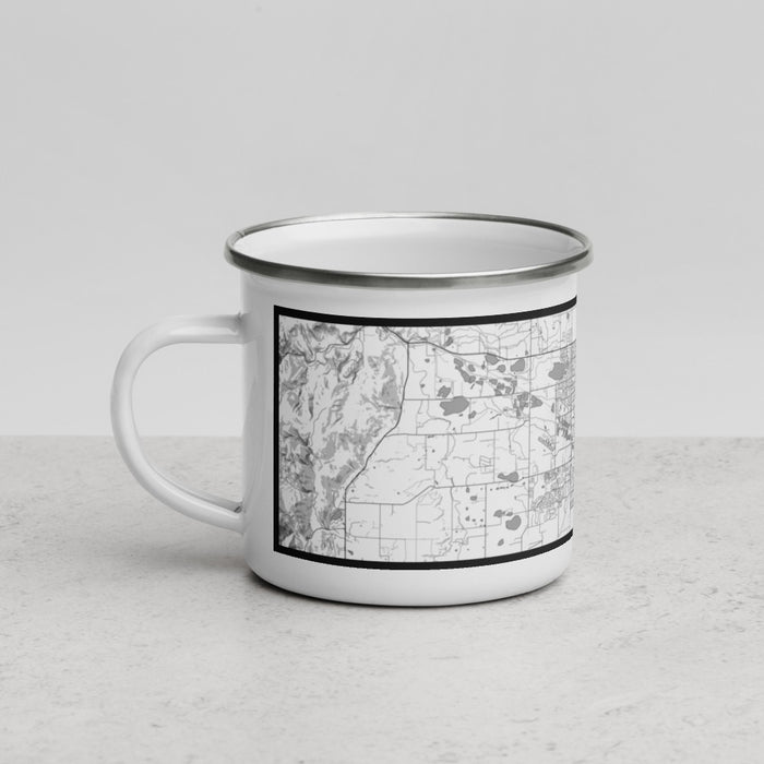 Left View Custom Longmont Colorado Map Enamel Mug in Classic