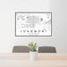 24x36 Longmont Colorado Map Print Landscape Orientation in Classic Style Behind 2 Chairs Table and Potted Plant