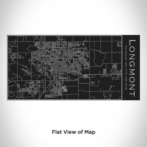 Rendered View of Longmont Colorado Map Engraving on 17oz Stainless Steel Insulated Cola Bottle in Black