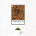 12x18 Longmont Colorado Map Print Portrait Orientation in Ember Style With Small Cactus Plant in White Planter
