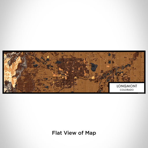 Flat View of Map Custom Longmont Colorado Map Enamel Mug in Ember