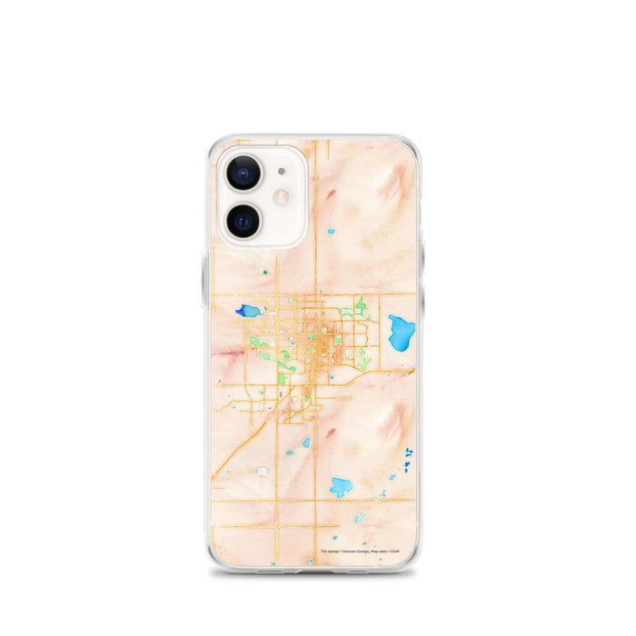 Custom Longmont Colorado Map iPhone 12 mini Phone Case in Watercolor