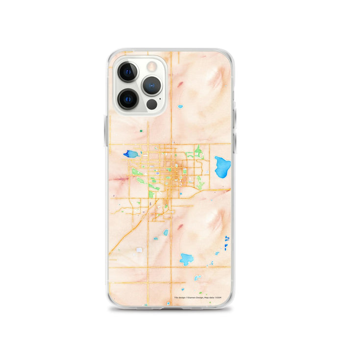 Custom Longmont Colorado Map iPhone 12 Pro Phone Case in Watercolor