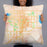 Person holding 22x22 Custom Longmont Colorado Map Throw Pillow in Watercolor