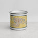 Front View Custom Longmont Colorado Map Enamel Mug in Woodblock